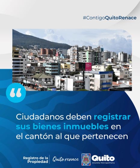 CASAS, DEPARTAMENTOS O TERRENOS SE INSCRIBEN DE ACUERDO AL CANTÓN AL QUE PERTENECEN
