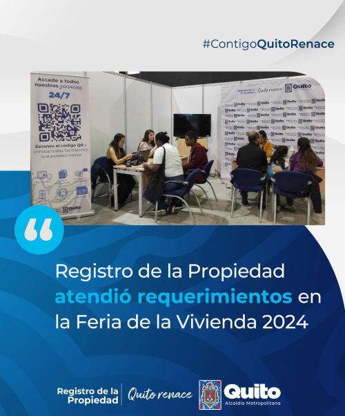 REGISTRO DE LA PROPIEDAD ATENDIÓ REQUERIMIENTOS EN LA FERIA DE LA VIVIENDA 2024