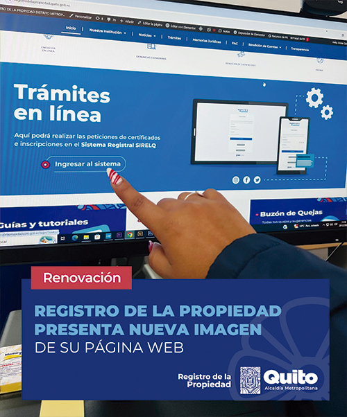 REGISTRO DE LA PROPIEDAD PRESENTA NUEVA IMAGEN DE SU PÁGINA WEB