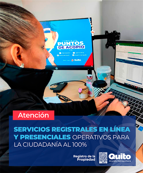 SERVICIOS REGISTRALES EN LÍNEA Y PRESENCIALES OPERATIVOS PARA LA CIUDADANÍA AL 100%