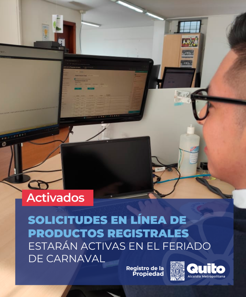 SOLICITUDES EN LÍNEA DE PRODUCTOS REGISTRALES ESTARÁN ACTIVAS EN EL FERIADO DE CARNAVAL