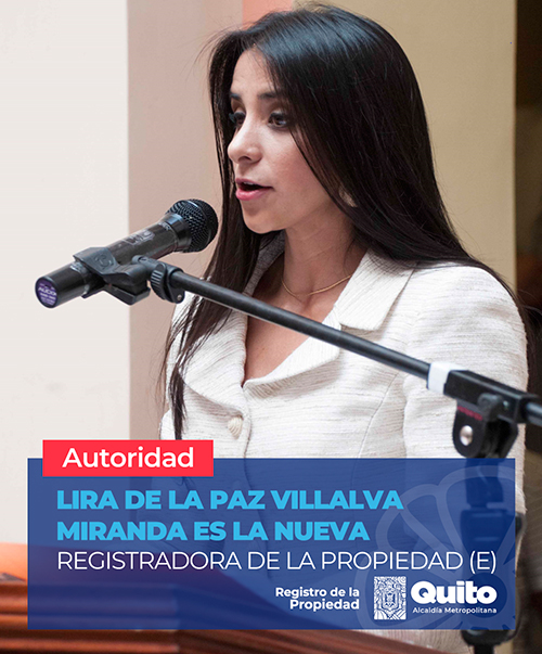 LIRA DE LA PAZ VILLALVA MIRANDA ES LA NUEVA REGISTRADORA (E) DE LA PROPIEDAD