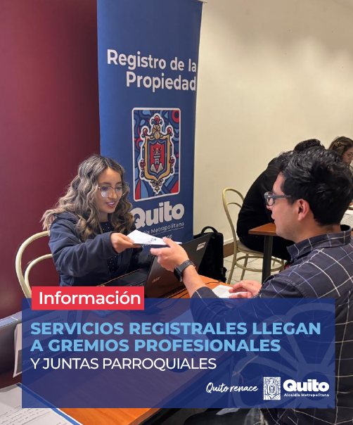 SERVICIOS REGISTRALES LLEGAN A GREMIOS PROFESIONALES Y JUNTAS PARROQUIALES