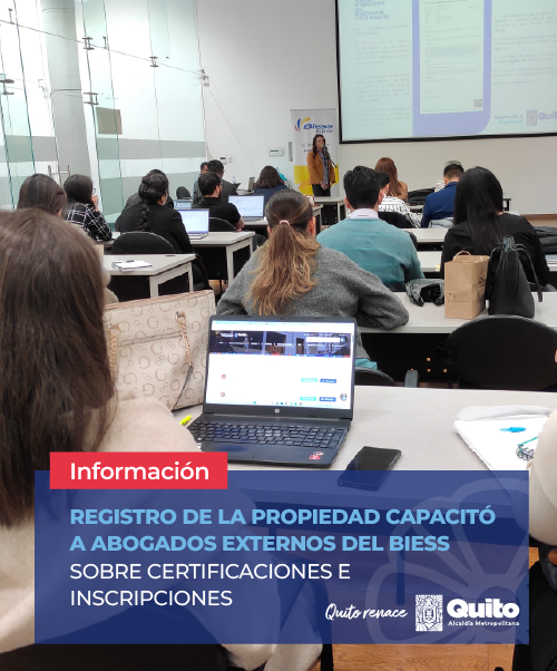 REGISTRO DE LA PROPIEDAD CAPACITÓ A ABOGADOS EXTERNOS DEL BIESS SOBRE CERTIFICACIONES E INSCRIPCIONES