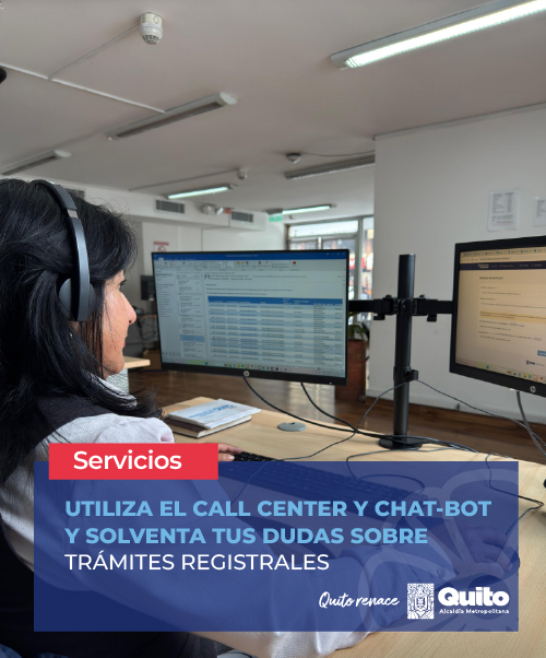 UTILIZA EL CALL CENTER Y CHAT BOT Y SOLVENTA TUS DUDAS SOBRE TRÁMITES REGISTRALES